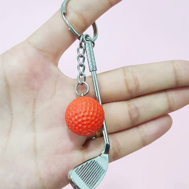 Wholesale Stainless steel golf creative keychain